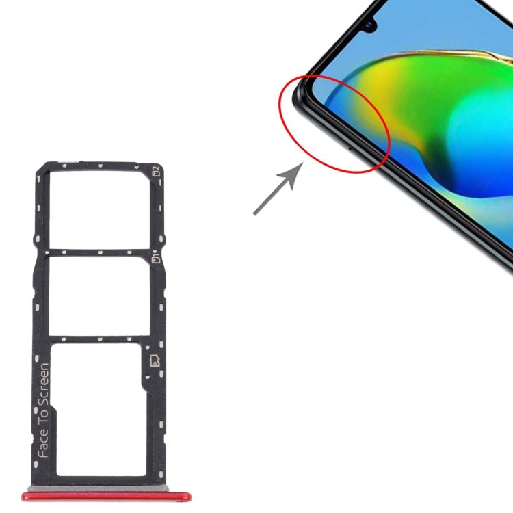 For ZTE Blade V40 Vita SIM Card Tray + SIM Card Tray + Micro SD Card Tray, For ZTE Blade V40, For ZTE Blade V40 Vita - ORIWHIZ