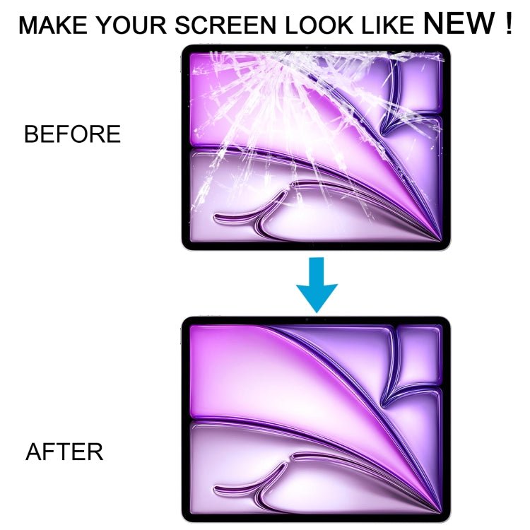 Front Screen Outer Glass Lens with OCA Optically Clear Adhesive, For iPad Air 13 2024 A2903 A2904 A2898, For iPad Air 11 2024 A2899 A2900 A2902, For iPad Pro 11 2024 A2836 A2837 A3006 - ORIWHIZ