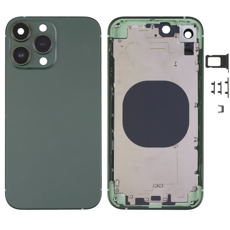 Frosted Frame Back Housing Cover with Appearance Imitation of iP13 Pro for iPhone XR, for iPhone XR(Frosted Steel Material,Green) - ORIWHIZ
