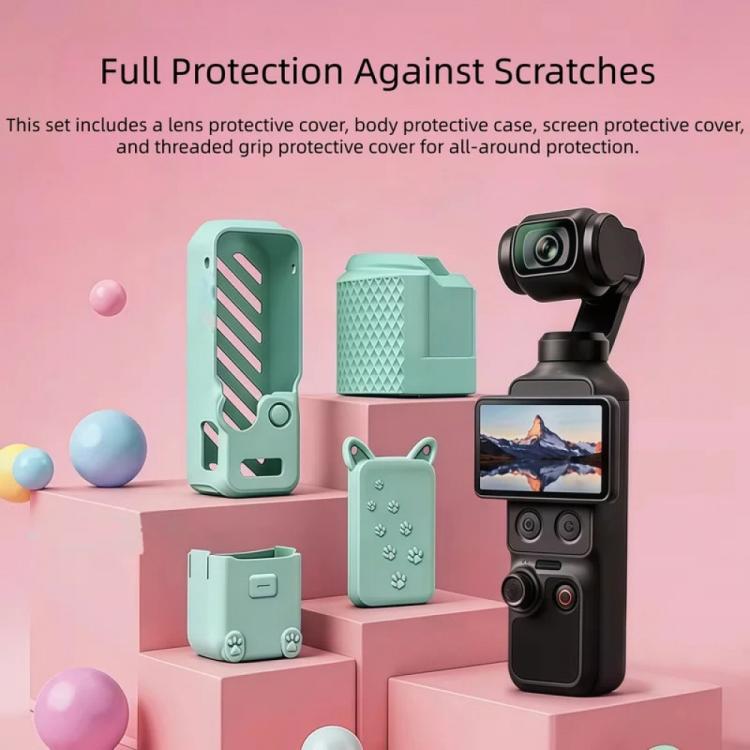 Full Body 4 in 1 Silicone Protective Cover, For DJI Osmo Pocket 4 - ORIWHIZCase & BagsDJI & Insta360 AccessoriesOsmo Pocket Accessories