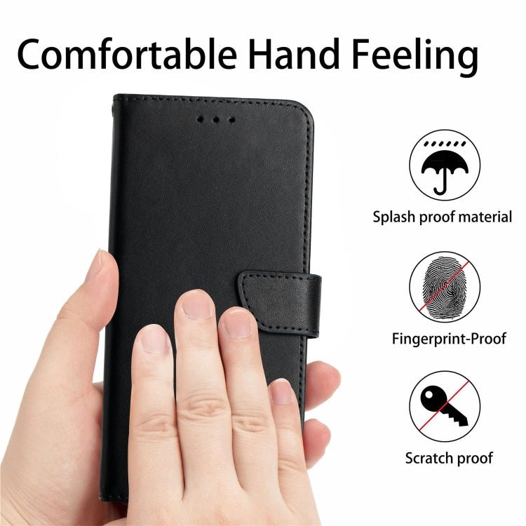 Genuine Leather Fingerprint - proof Flip Phone Case, For iPhone 16 Pro Max, For iPhone 16 Pro, For iPhone 16 Plus, For iPhone 16, iPhone 16e, For iPhone 15 Pro Max, For iPhone 15 Pro, For iPhone 15 Plus, For iPhone 15 - ORIWHIZApple AccessoriesiPhone 16 Pro MaxiPhone 16 Pro Max Cases