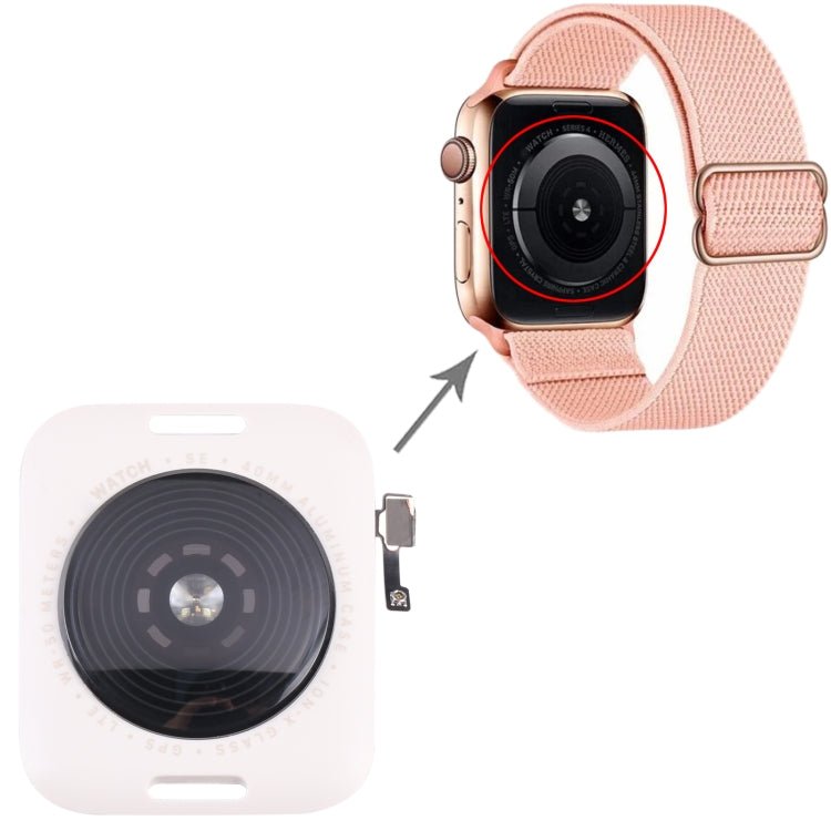 Glass Back Cover With Wireless Charging Coil For Apple Watch Series SE 2022 40mm GPS Edition(Starlight Color), For Watch Series SE 2022 40mm GPS - ORIWHIZ