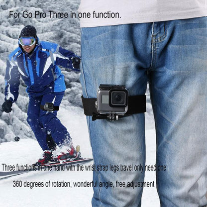 GP278 3 in 1 Hand Wrist Arm Leg Straps 360 - degree Rotation Mount for GoPro, Insta360, DJI and Other Action Cameras, GP278 - ORIWHIZDJI & Insta360 AccessoriesUniversal Chest & Head BeltWrist & Neck Strap