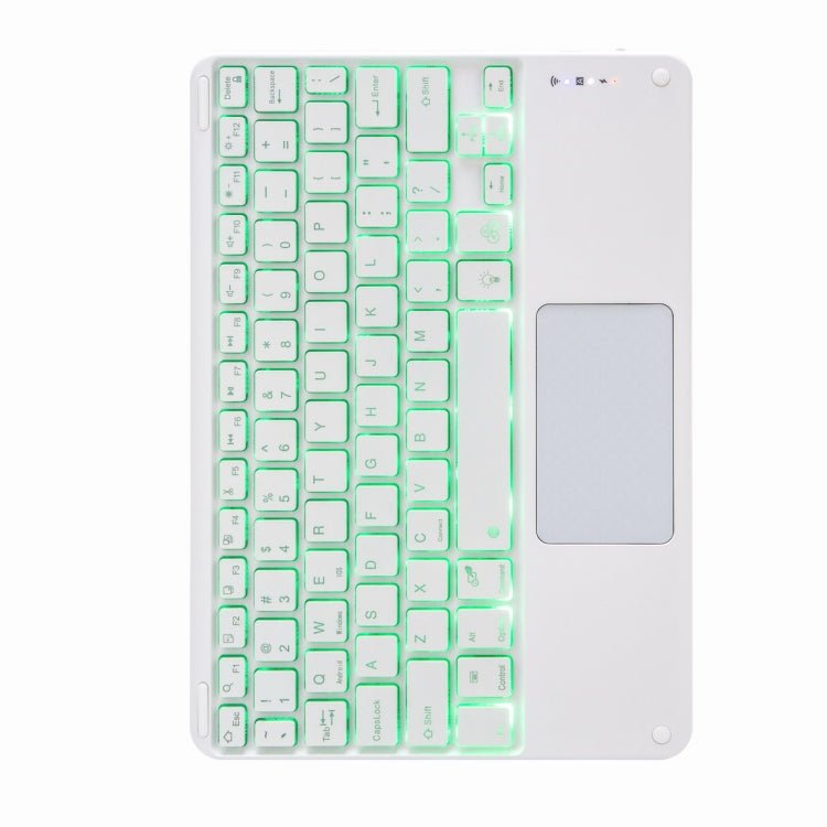 H - 097CS Touch Backlight Bluetooth Keyboard Leather Case with Rear Three - fold Holder, For iPad 9.7 2018 & 2017, For iPad Pro 11 inch 2021 & 2020 & 2018 / Air 2020 10.9 - ORIWHIZApple AccessoriesiPad KeyboardiPad Keyboard Universal
