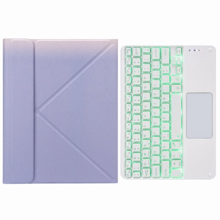 H - 102CS Touch Backlight Bluetooth Keyboard Leather Case with Rear Three - fold Holder, For iPad 10.2 2020 & 2019 / Pro 10.5 inch - ORIWHIZApple AccessoriesiPad KeyboardiPad Keyboard Universal