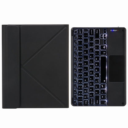 H - 102CS Touch Backlight Bluetooth Keyboard Leather Case with Rear Three - fold Holder, For iPad 10.2 2020 & 2019 / Pro 10.5 inch - ORIWHIZApple AccessoriesiPad KeyboardiPad Keyboard Universal