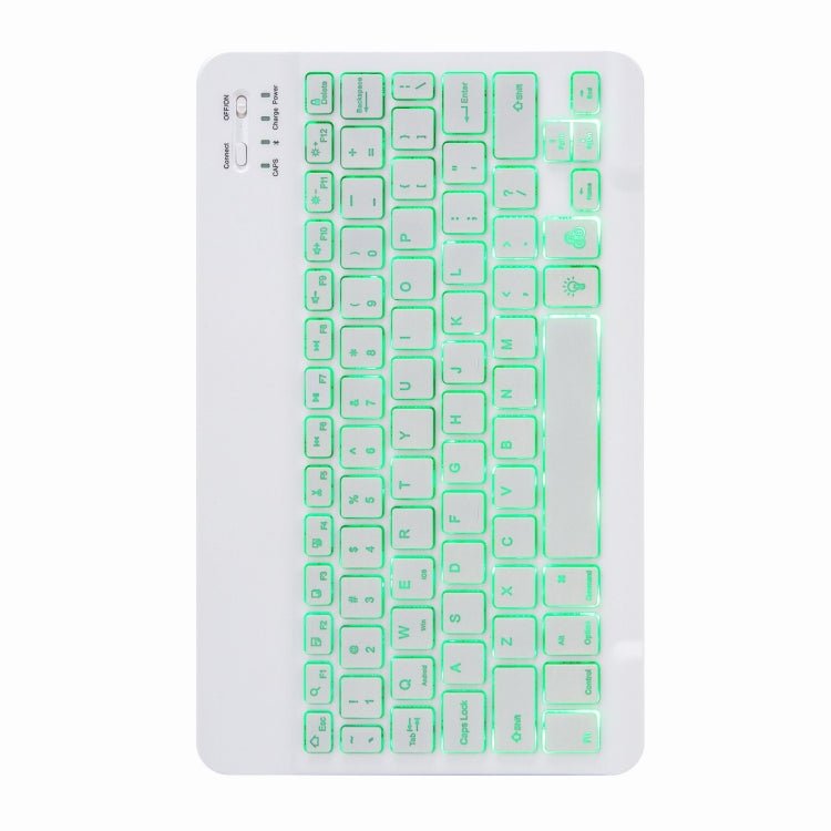 H - 102S Monochrome Backlight Bluetooth Keyboard Leather Case with Rear Three - fold Holder, For iPad 10.2 2020 & 2019 / Pro 10.5 inch, For iPad 9.7 2018 & 2017, For iPad Pro 11 inch 2021 & 2020 & 2018 / Air 2020 10.9 - ORIWHIZApple AccessoriesiPad KeyboardiPad Keyboard Universal