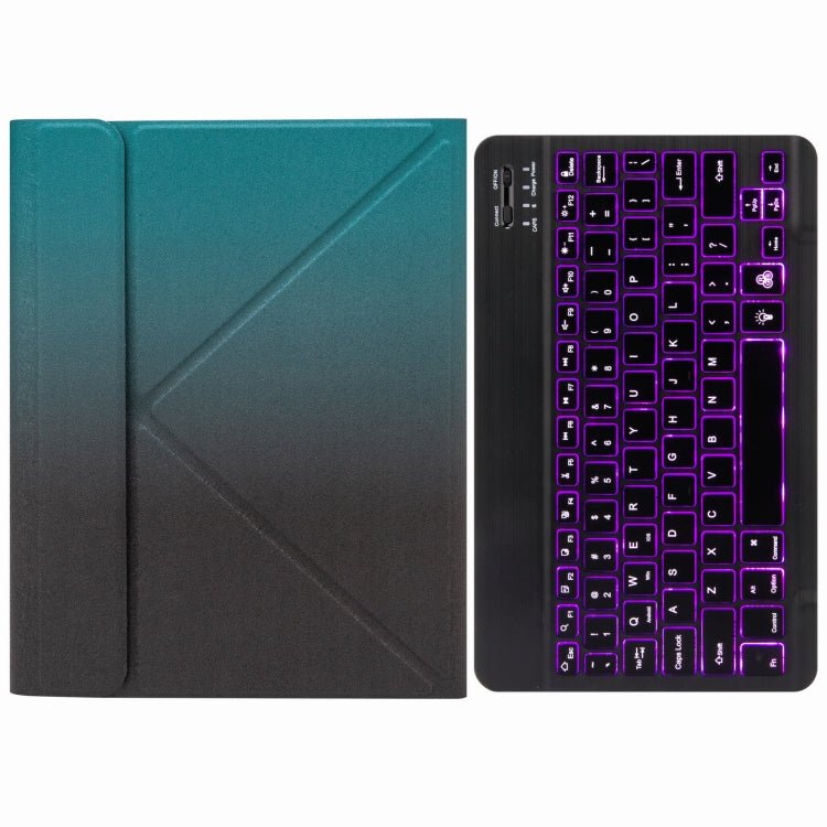 H - 102S Monochrome Backlight Bluetooth Keyboard Leather Case with Rear Three - fold Holder, For iPad 10.2 2020 & 2019 / Pro 10.5 inch, For iPad 9.7 2018 & 2017, For iPad Pro 11 inch 2021 & 2020 & 2018 / Air 2020 10.9 - ORIWHIZApple AccessoriesiPad KeyboardiPad Keyboard Universal