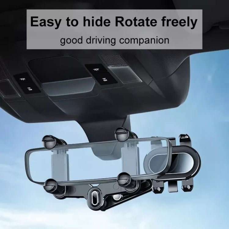 H03 Car Rearview Mirror Mobile Phone Holder 360 Rotation Foldable, H03 - ORIWHIZ