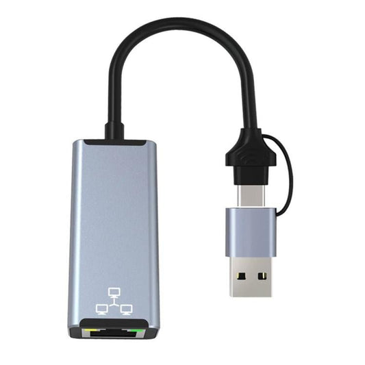 Adaptateur Ethernet USB-C/USB-A vers RJ45 HC-72S, convertisseur réseau 100 Mbps, HC-72S - ORIWHIZ, Hub informatique et réseau avec adaptateur LAN, hubs USB