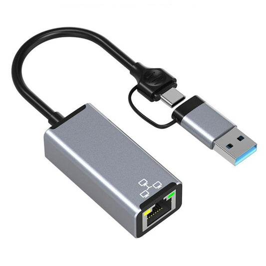 Adaptateur Ethernet USB-C/USB-A vers RJ45 HC-72S, convertisseur réseau 100 Mbps, HC-72S - ORIWHIZ, Hub informatique et réseau avec adaptateur LAN, hubs USB