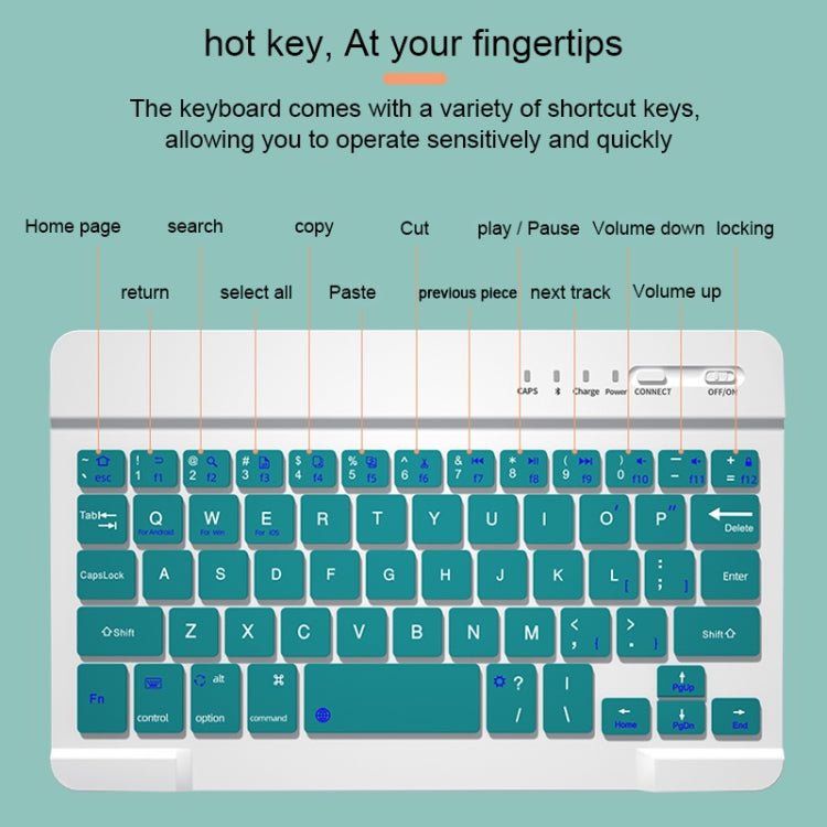 HK006 Square Keys Detachable Bluetooth Keyboard Leather Case with Holder for iPad mini 6, HK006 - ORIWHIZApple AccessoriesiPad KeyboardiPad Keyboard For iPad mini