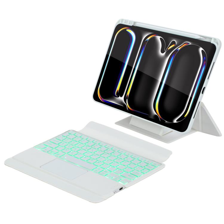 Holder Floating Detachable Backlight Keyboard Tablet Leather Case with Touchpad, For iPad 2025 / 2022, For iPad Air 11 2025 / 2024 / Air 5 / Air 4, For iPad Air 13 2025 / 2024 / iPad Pro 12.9, For iPad mini 2024 / mini 6, For iPad Pro 13 2024����������... - ORIWHIZApple AccessoriesiPad KeyboardiPad Keyboard Universal