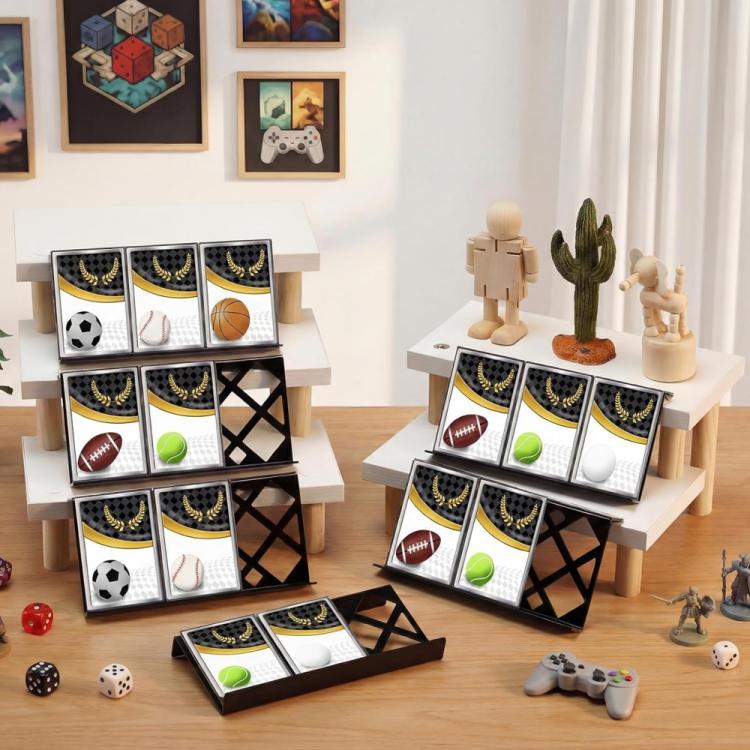 Hollow Acrylic Card Display Stand For Stamp Collectors/Sports Cards/Game Cards, 1pc, 4pcs, 8pcs - ORIWHIZHome & GardenHousehold ArticlesShelf & Hooks