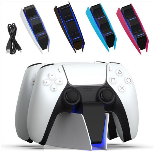 HONCAM For PS5 Gamepad Charger Dual Dock Charger, White, Black, Rose Red, Blue - ORIWHIZHONCAMSony AccessoriesSony Accessories Charger & Power