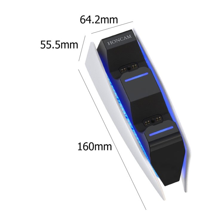 HONCAM For PS5 Gamepad Charger Dual Dock Charger, White, Black, Rose Red, Blue - ORIWHIZHONCAMSony AccessoriesSony Accessories Charger & Power