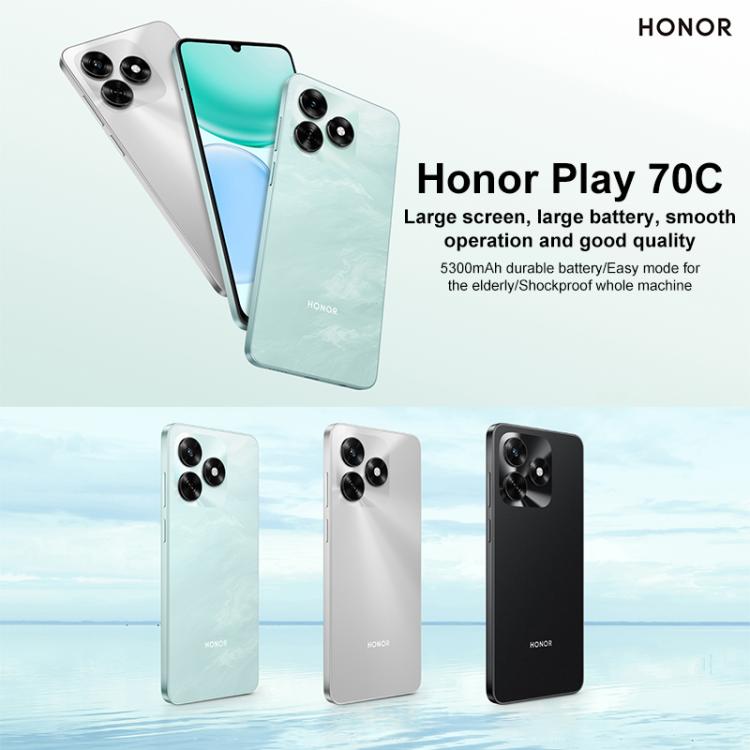 Honor Play 70C, 4GB+64GB, 6.75 inch MagicOS 9.0 Android 15 MediaTek Helio G81 Ultra Octa Core, Network: 4G, OTG, 4GB+64GB - ORIWHIZHonorSmart Phones
