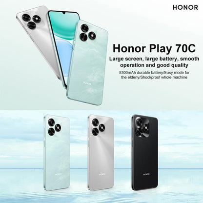 Honor Play 70C, 4GB+64GB, 6.75 inch MagicOS 9.0 Android 15 MediaTek Helio G81 Ultra Octa Core, Network: 4G, OTG, 4GB+64GB - ORIWHIZHonorSmart Phones