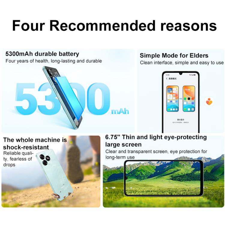 Honor Play 70C, 4GB+64GB, 6.75 inch MagicOS 9.0 Android 15 MediaTek Helio G81 Ultra Octa Core, Network: 4G, OTG, 4GB+64GB - ORIWHIZHonorSmart Phones