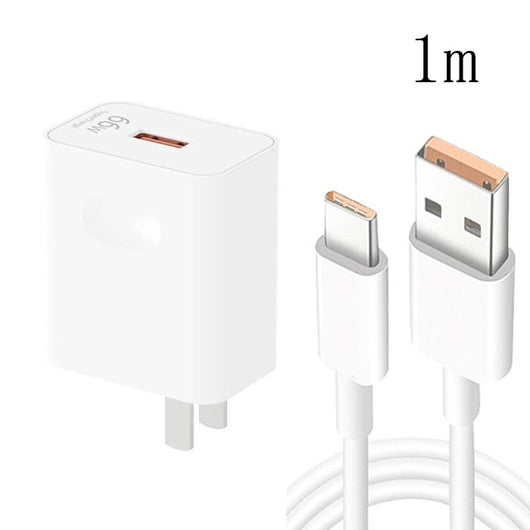 HW - 66W 66W USB Fast Charging Travel Charger + USB to Type - C Flash Charging Data Cable, US Plug, US Plug(1m), US Plug(1.5m), US Plug(2m) - ORIWHIZ