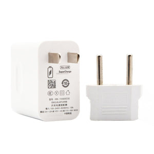 HW - 66W 6A USB Fast Charging Travel Charger With EU Plug Conversion Head, With EU Plug - ORIWHIZ