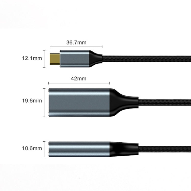 HW - TC01A USB 3.1 Type - C To HDMI Adapter Cable For Computer Phone Projectior, Silver, Black - ORIWHIZ