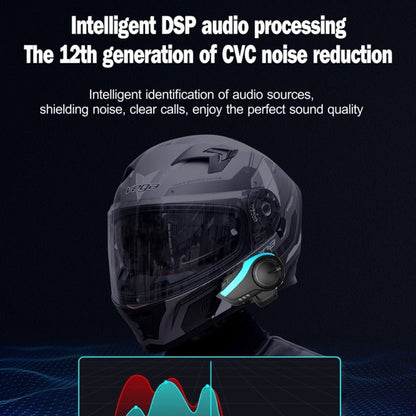 Hysnox HY - 02 Bluetooth 5.0 Motorcycle Helmet Headset 2000M 6 Riders Intercom Headset - ORIWHIZConsumer ElectronicsMotorcycle Walkie TalkieWalkie Talkie