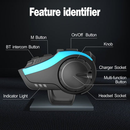 Hysnox HY - 02 Bluetooth 5.0 Motorcycle Helmet Headset 2000M 6 Riders Intercom Headset - ORIWHIZConsumer ElectronicsMotorcycle Walkie TalkieWalkie Talkie