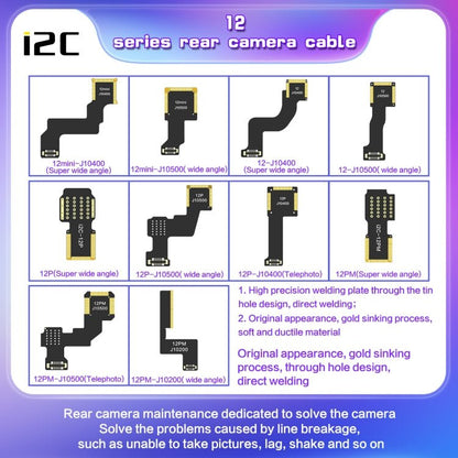 i2C Back Facing Telephoto Camera Cable, For iPhone XS / XS Max J4000, For iPhone 11 Pro / 11 Pro Max J7300, For iPhone 12 Pro J10400, For iPhone 12 Pro Max J10500 - ORIWHIZ