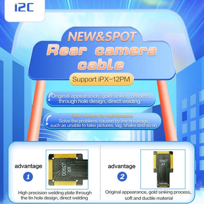 i2C Back Facing Ultra Wide Camera Cable, For iPhone 11 J7400, For iPhone 11 Pro / 11 Pro Max J7400, For iPhone 12 Mini J10400, For iPhone 12 J10400, For iPhone 12 Pro, For iPhone 12 Pro Max - ORIWHIZ