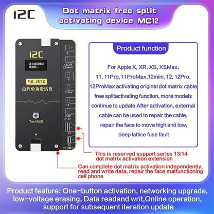 i2C MC12 SK - BOX Dot - matrix Flex Cable V2.0, For iPhone X - ORIWHIZ