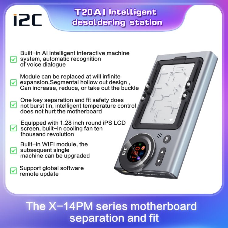i2C T20 Intelligent Motherboard Middle Layered Heating Platform For iPhone X - 14 Series, i2C T20 For iPhone X - 14 Series - ORIWHIZ