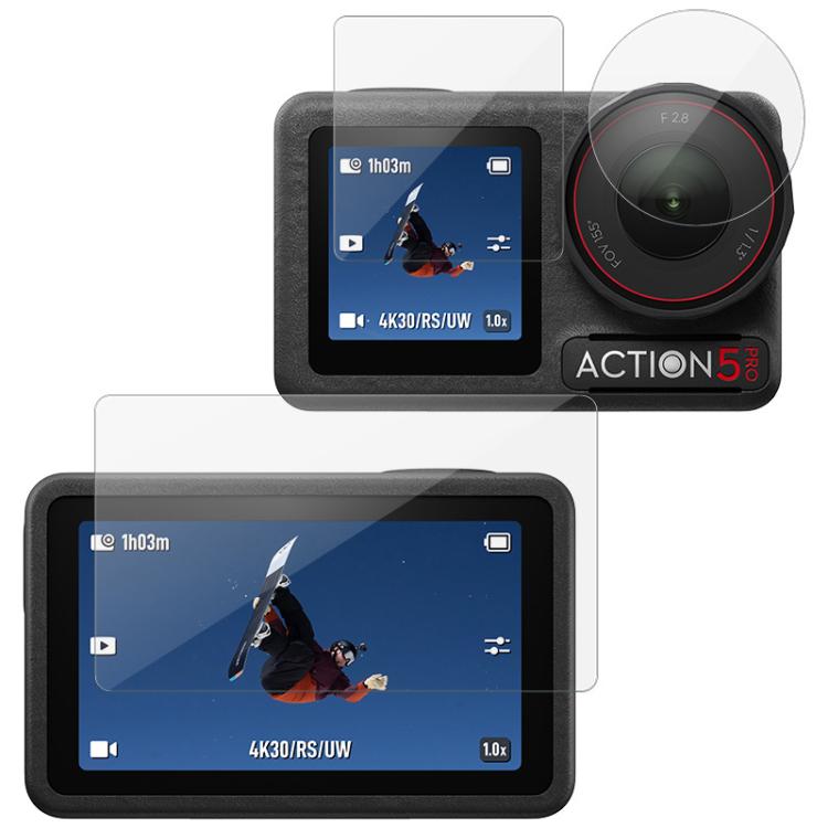 imak Rear Screen + Front Screen + Rear Camera Lens Tempered Glass Film, For DJI Osmo Action 5 Pro - ORIWHIZDJI & Insta360 AccessoriesimakOther