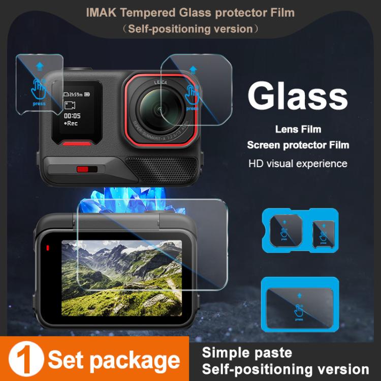 imak Tempered Glass Film with Camera Lens Film, Self - positioning Version, For Insta360 Ace Pro 2, For Insta360 Ace Pro - ORIWHIZDJI & Insta360 AccessoriesimakInsta360 Ace Series