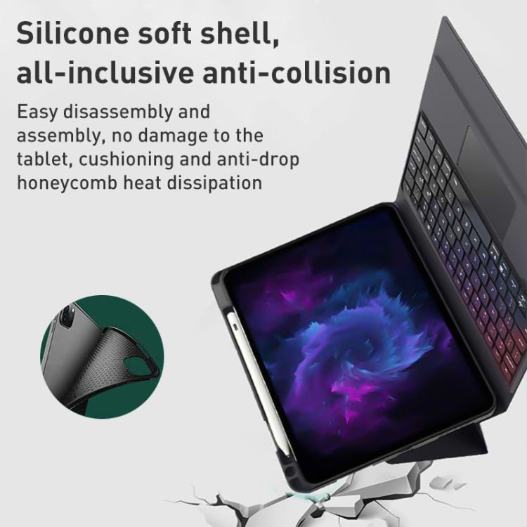 Integrated Bluetooth Keyboard Leather Case with Backlight & Touchpad, For iPad Pro 12.9 2022 / 2021 / 2020, For iPad Pro 11 2022 / 2021 / 2020, For iPad 10th Gen 10.9 2022, For iPad 10.2 2021 / 2020 / 2019, For iPad Air 2022 / 2020���������������������... - ORIWHIZApple AccessoriesiPad KeyboardiPad Keyboard For iPad Pro
