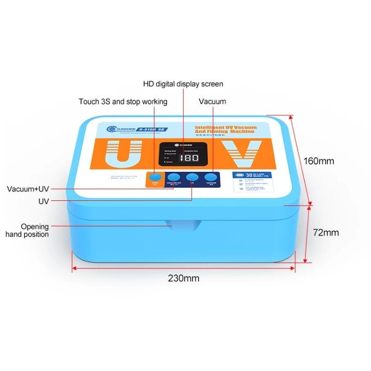 Intelligent UV Light Curing Film Vacuum Laminator UV Curing + Vacuum Holding Machine For Film Application Repair Tool, SUNSHINE S - 918B SE - ORIWHIZ