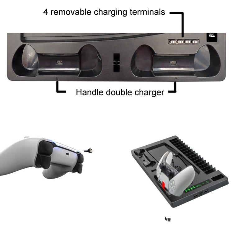 iplay for PS5 Game Console Cooling Fan Base Charging Stand with Disc Holder, HBP - 271 - ORIWHIZiplaySony AccessoriesSony Accessories Holder