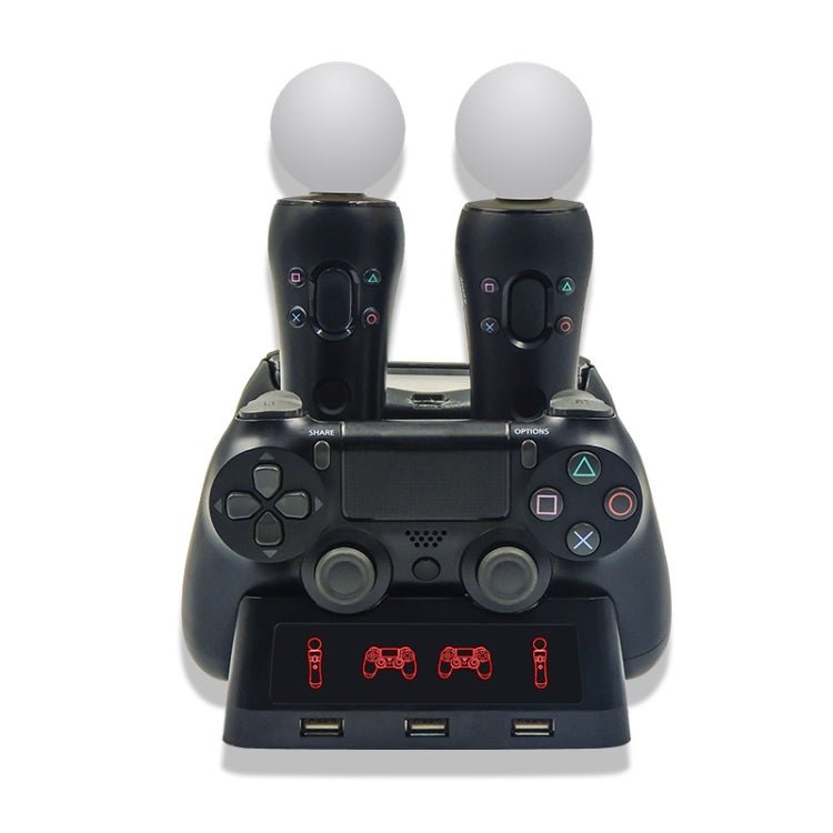 iPlay Gamepad Charger Multifunctional Charging Base For PS4 / PS4 Move / PS VR, For PS4 VR/PS VR/PS Move - ORIWHIZiplaySony AccessoriesSony Accessories Charger & Power