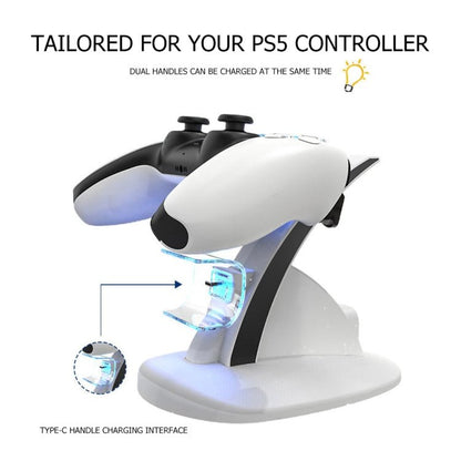 iplay HBP - 253 For PS5 Game Wireless Handle Double Charging Base Placement Bracket, HBP - 253 (White), HBP - 253 (Black) - ORIWHIZiplaySony AccessoriesSony Accessories Charger & Power