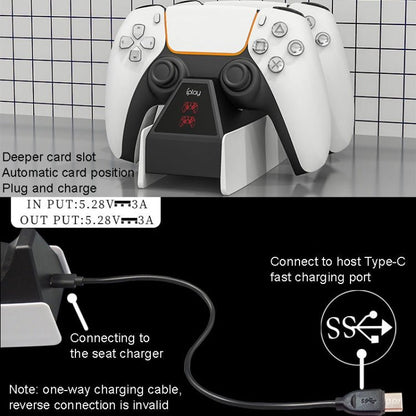 iplay HBP - 260 For PS5 Handle Charging Seat Electric Game Handle Fast Charging Seat, HBP - 260 - ORIWHIZiplaySony AccessoriesSony Accessories Charger & Power
