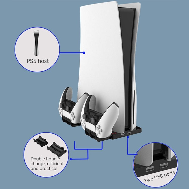 iplay HBP - 269 For PS5 De / UHD Charging Stand Vertical Base Holder With Handle Charger, iPega HBP - 269 - ORIWHIZipegaSony AccessoriesSony Accessories Charger & Power