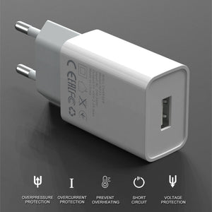 IVON AD - 33 2 in 1 2.1A Single USB Port Travel Charger + 1m USB to Micro USB Data Cable Set,, EU Plug, US Plug - ORIWHIZ