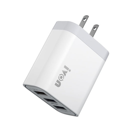 IVON AD37 5A QC 3.0 Three USB Port Travel Charger, US Plug, AD37 - ORIWHIZ