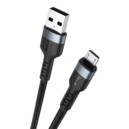 IVON CA88 12W 2.4A USB to Micro USB Nylon Braid Fast Charge Data Cable, Cable Length: 1m, Micro USB - ORIWHIZ