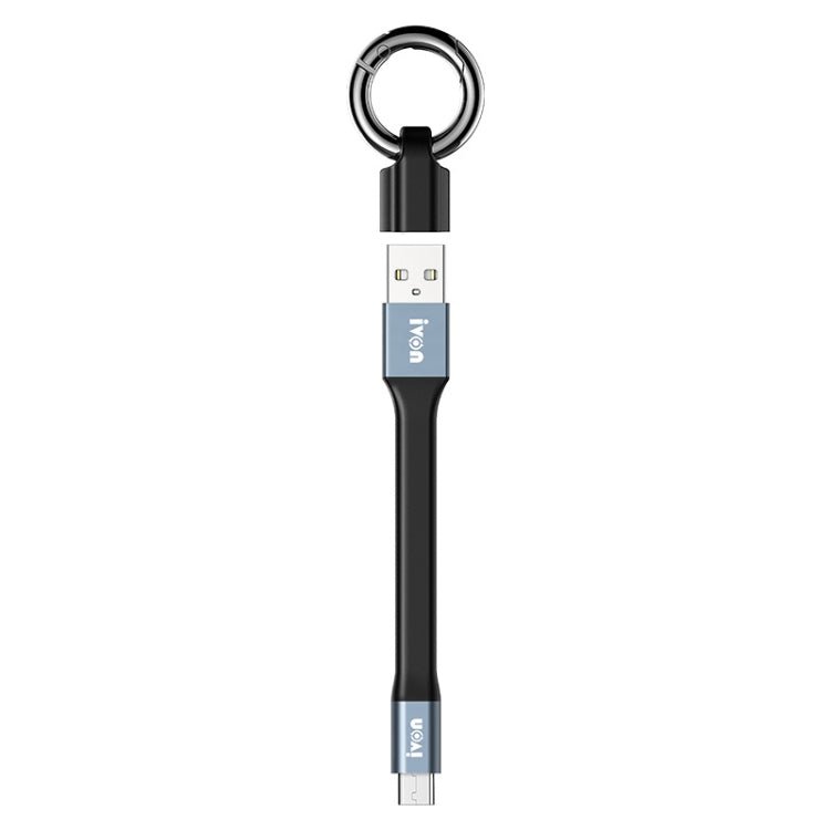 IVON CA90 3.1A Max USB to USB - C / Type - C Portable Data Cable with Ring, Length: 14.5cm, Type - C - ORIWHIZ