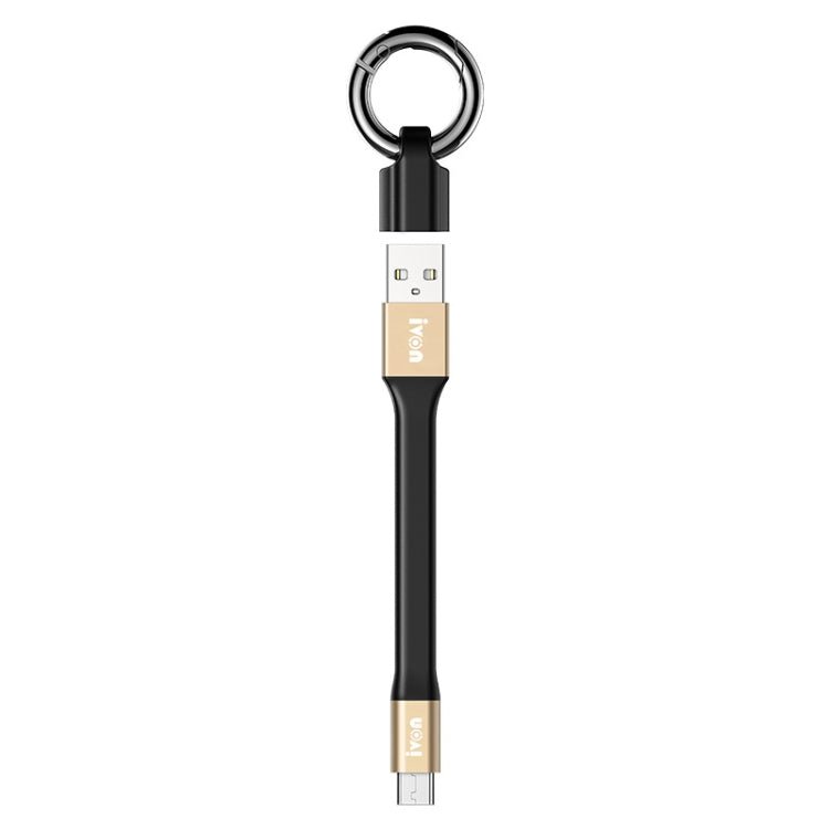 IVON CA90 3.1A Max USB to USB - C / Type - C Portable Data Cable with Ring, Length: 14.5cm, Type - C - ORIWHIZ