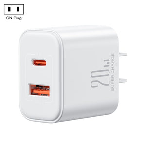 J0YROOM TCF05 20W USB+USB - C/Type - C Fast Charger, US Plug, EU Plug, UK Plug, CN Plug - ORIWHIZ