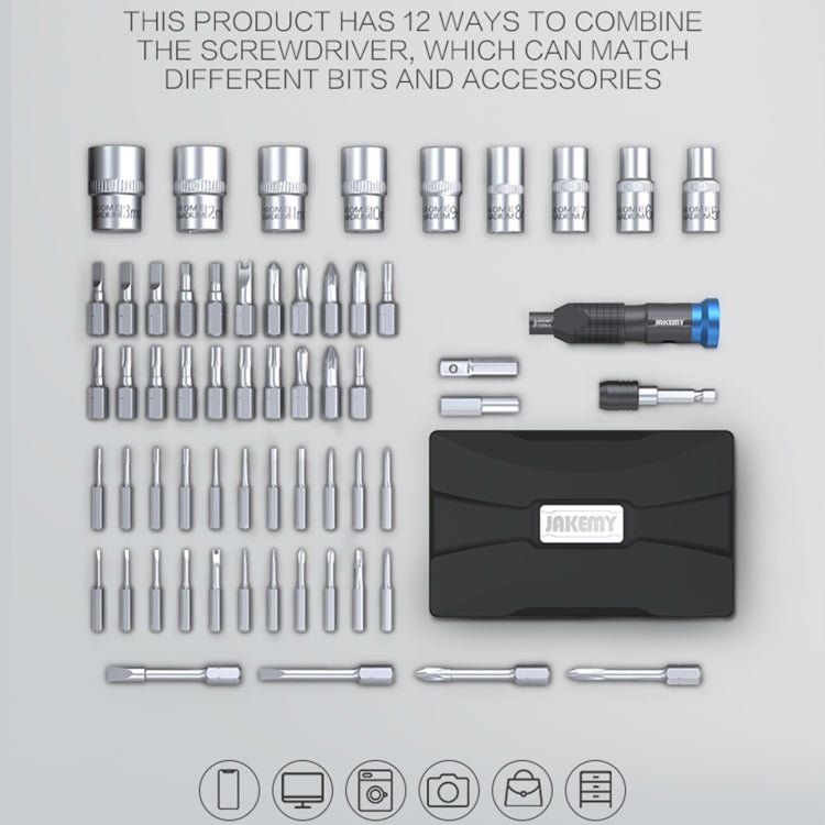 JAKEMY JM - 6125 60 in 1 Professional Screwdriver Set, JM - 6125 - ORIWHIZ