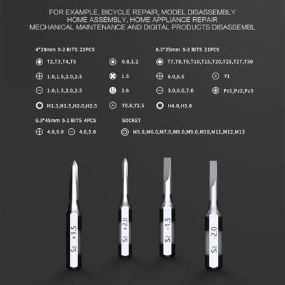 JAKEMY JM - 6125 60 in 1 Professional Screwdriver Set, JM - 6125 - ORIWHIZ