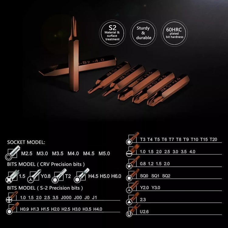 JAKEMY JM - 8166 61 in 1 Screwdriver kits Repair Hand Tools Kit, JM - 8166 - ORIWHIZ